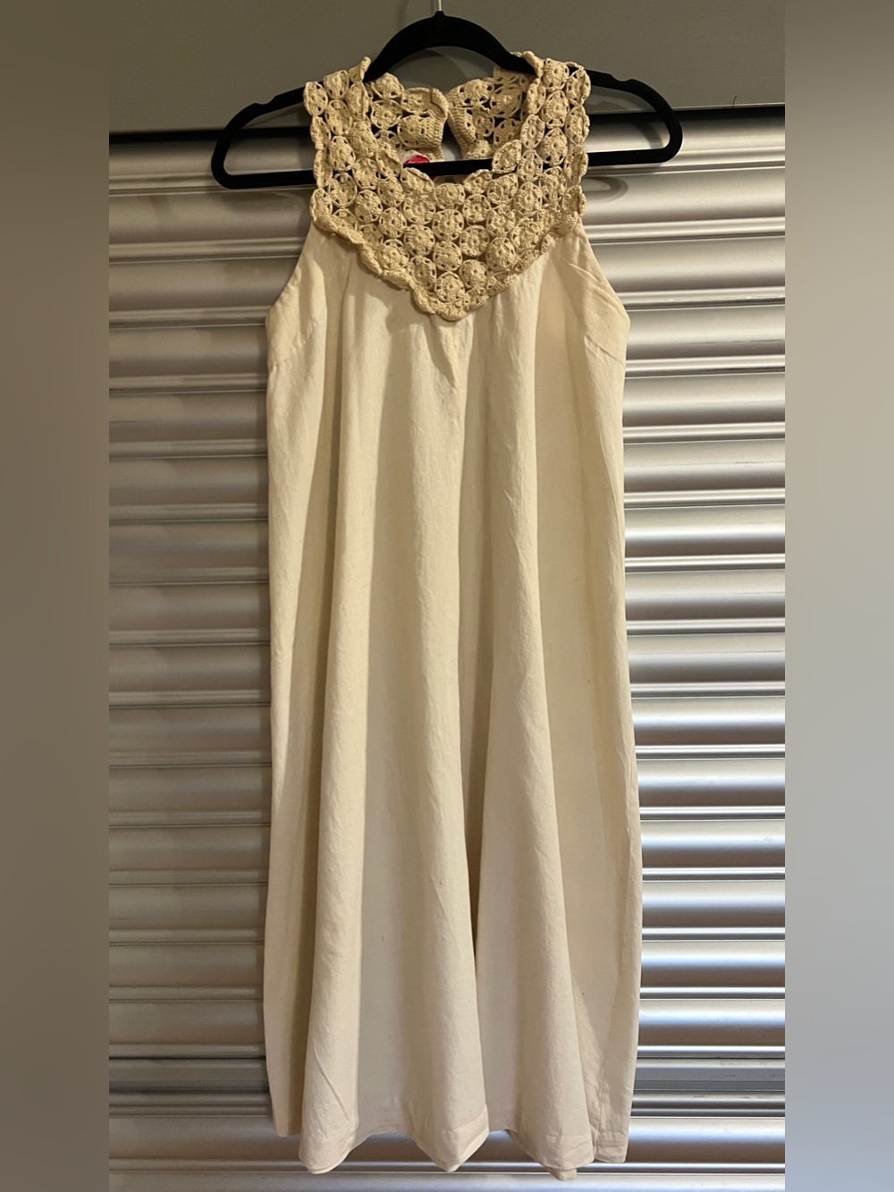 70s Bardinella Designs Summer Crochet Cotton Dress M